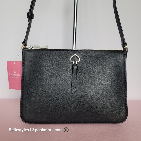 KATE SPADE Adel Small Top-zip Leather Crossbody Bag- Black Color ⭐FINAL PRICE⭐🎈 - Picture 1 of 16